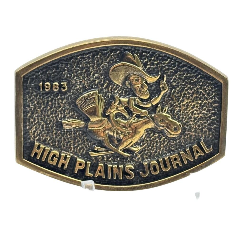 High Plains Journal 1983 Cowboy Commemorative Belt Buckle